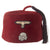Original German WWII 13th Waffen-SS Mountain Division Handschar Foreign Volunteer Maroon Parade Fez with Tassel and Sweatband, Size 59 Original Items