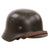 Original German WWII Heer Army M40 Single Decal Steel Helmet with 56cm Liner & 1940 Dated Chinstrap - Stamped ET64 Original Items
