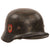 Original German WWII Double Decal NSDAP Civic Police M40 Steel Combat Helmet with 56cm Liner and 1941 Dated Chinstrap, Stamped ET64 Original Items