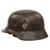 Original German WWII Double Decal NSDAP Civic Police M40 Steel Combat Helmet with 56cm Liner and 1941 Dated Chinstrap, Stamped ET64 Original Items
