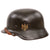 Original German WWII Heer Army M40 Single Decal Steel Helmet with Postwar Norwegian 56cm Liner and Chinstrap, Stamped EF64