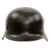 Original German WWII Heer Army Single Decal M40 Steel Helmet with 1941 Dated 57cm Liner and Partial Chinstrap, Stamped NS64