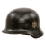 Original German WWII Heer Army Single Decal M40 Steel Helmet with 1941 Dated 57cm Liner and Partial Chinstrap, Stamped NS64