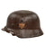 Original German WWII Heer Army Double Decal M35 Steel Helmet with 1940 Dated 58cm Liner and Chinstrap, Stamped NS66