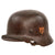 Original German WWII Heer Army Double Decal M35 Steel Helmet with 1940 Dated 58cm Liner and Chinstrap, Stamped NS66