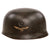 Original German WWII Luftwaffe M38 Fallschirmjäger Paratrooper Helmet, ET68, with Sanitized Single Decal, 57cm Liner and Chinstraps Original Items