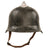 Original German WWII M34 Square Dip Aluminum Double Decal Fire Police Helmet with Liner and Chinstrap - Feuerwehr Helmet Original Items