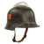 Original German WWII M34 Square Dip Aluminum Double Decal Fire Police Helmet with Liner and Chinstrap - Feuerwehr Helmet Original Items