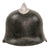 Original German WWII M34 Square Dip Aluminum Double Decal Fire Police Helmet with Liner and Chinstrap - Feuerwehr Helmet Original Items