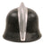 Original German WWII M34 Square Dip Aluminum Double Decal Fire Police Helmet with Liner and Chinstrap - Feuerwehr Helmet Original Items