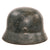 Original German WWII Luftwaffe Double Decal M35 Steel Helmet with 1st Pattern Droop Tail Eagle, 1937 Dated 56cm Liner, Stamped ET64, Lot No. 3340 Original Items
