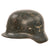 Original German WWII Luftwaffe Double Decal M35 Steel Helmet with 1st Pattern Droop Tail Eagle, 1937 Dated 56cm Liner, Stamped ET64, Lot No. 3340 Original Items