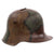 Original Imperial German WWI Shrapnel-Damaged M16 Stahlhelm Helmet with Panel Camouflage Paint - Marked G62