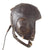 Original German WWII Luftwaffe LKpW101 Leather Winter Flying Helmet by Siemens with Avionics - Size 58