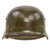 Original German WWII Heer Army Single Decal M35 Steel Helmet with 1938 Dated 56cm Liner and Chinstrap, Stamped SE64 Original Items