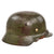 Original German WWII Heer Army Single Decal M35 Steel Helmet with 1938 Dated 56cm Liner and Chinstrap, Stamped SE64 Original Items