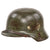Original German WWII Heer Army Single Decal M35 Steel Helmet with 1938 Dated 56cm Liner and Chinstrap, Stamped SE64 Original Items