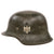 Original German WWII Heer Army Single Decal M42 Steel Helmet with 1940 Dated 56cm Liner, Stamped ET64 Original Items