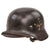 Original German WWII Luftwaffe Single Decal M40 Helmet with 1941 Dated 57cm Liner and Chinstrap, Stamped Q64 Original Items
