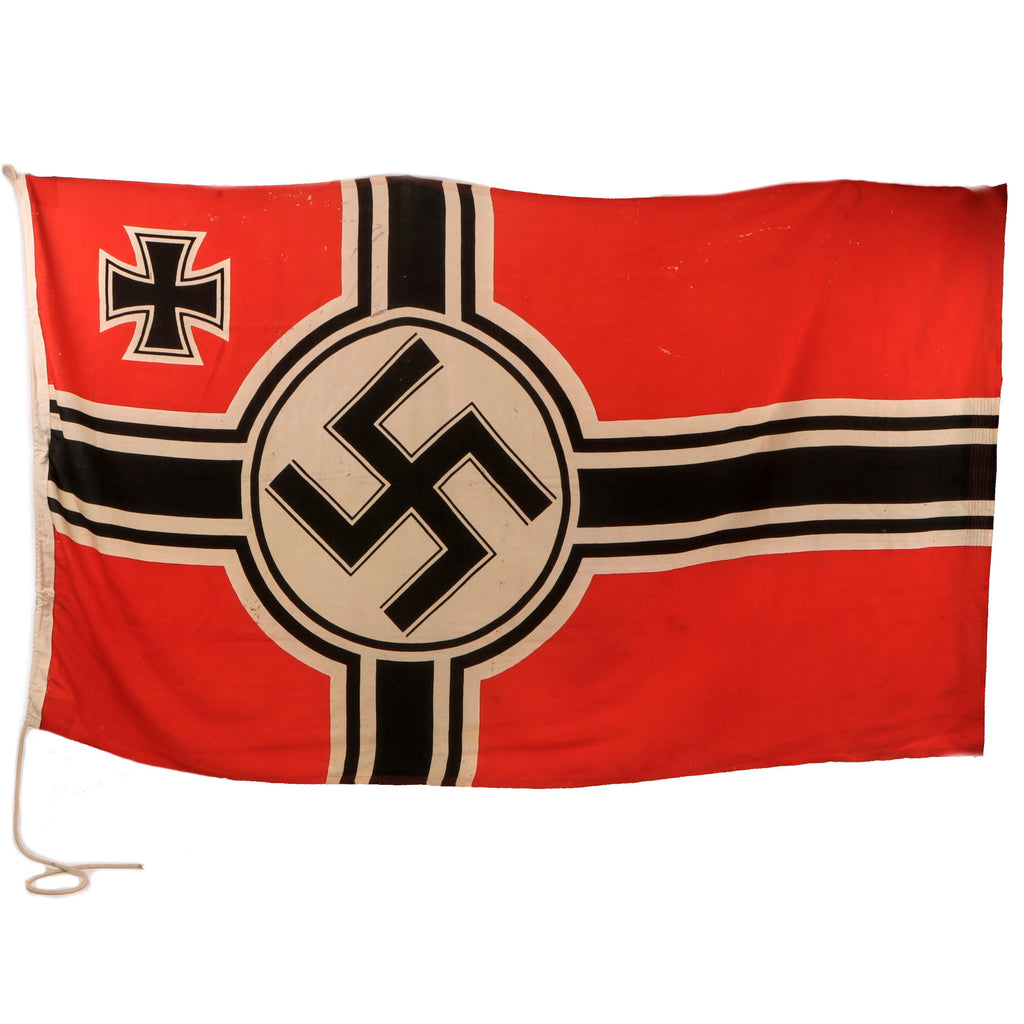 Original German WWII Kriegsmarine 150cm x 250cm Naval Battle Flag by Johann Liebieg & Co. - Reichskriegsflagge Original Items