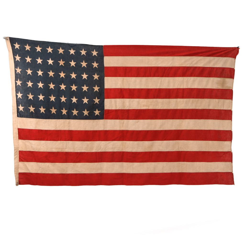 Original U.S. WWII Era 48-Star Cotton American Flag with Printed Stars - 4' x 6'