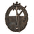 Original German WWII Early Tombak Kriegsmarine Coastal Artillery War Badge by C. Schwerin & Sohn of Berlin