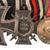 Original German WWI - WWII Medal Bar with Iron Cross, Duke Carl Eduard Medal, NSDAP Party Long Service Award, and 25 Year Civil Service Medal, 5 Awards Original Items