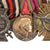 Original German WWI - WWII Medal Bar with Iron Cross, Duke Carl Eduard Medal, NSDAP Party Long Service Award, and 25 Year Civil Service Medal, 5 Awards Original Items