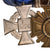 Original German WWI - WWII Medal Bar with Iron Cross, Duke Carl Eduard Medal, NSDAP Party Long Service Award, and 25 Year Civil Service Medal, 5 Awards Original Items