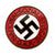 Original German WWII NSDAP Enameled Party Membership Buttonhole Badge by Ferdinand Wagner of Pforzheim - RZM M1/8