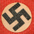Original German WWII NSDAP Double Sided National Wimpel Pennant Flag of Woven Lacquered Fabric, 6" x 8 1/4" Original Items