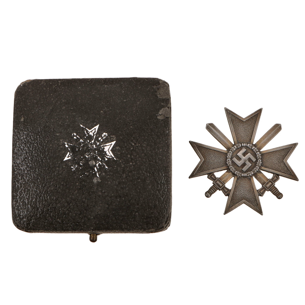 Original German WWII War Merit Cross 1st Class KvKI with Swords by Kerbach & Oesterhelt in Matching Case, Kriegsverdienstkreuz