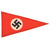 Original German WWII NSDAP Multi-Piece Political National Pennant Flag - 11 ¾ x 21”