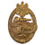 Original German WWII Bronze Grade Panzer Assault Tank Badge Attributed to B.H. Mayer of Pforzheim - Early Tombak Hollow Back Original Items