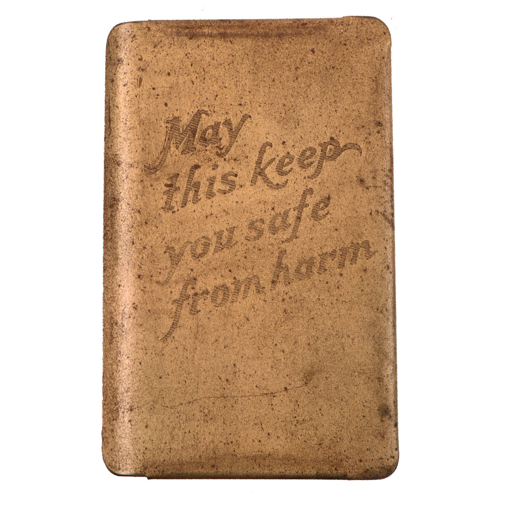 Original U.S. WWII Named “May This Keep You From Harm” New Testament Heart-Shield Breast Pocket Bible (Copy) Original Items