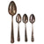 Original German WWII Luftwaffe Silver Plated Spoon Set by WMF, Three Teaspoons and One Serving Spoon