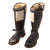Original German WWII Matched Pair of Luftwaffe Electric Heated White Leather Flight Boots by Paul Hoffmann & Co. Original Items