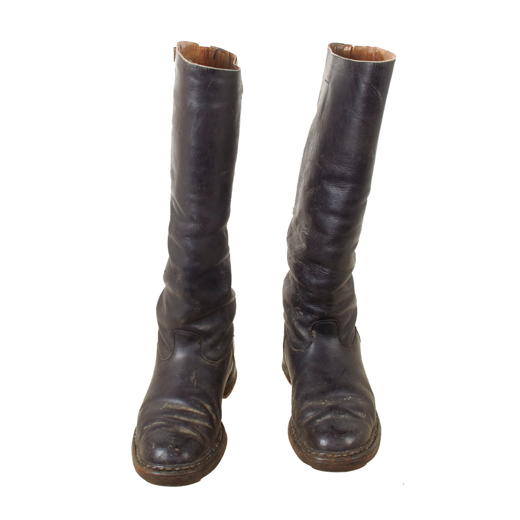 Original German WWII Officer’s Tall Riding Jack Boots with Hobnails Original Items