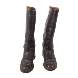 Original German WWII Officer’s Tall Riding Jack Boots with Hobnails