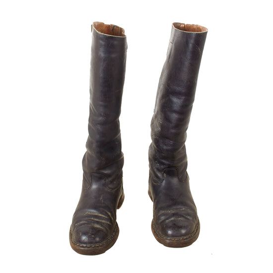 Original German WWII Officer’s Tall Riding Jack Boots with Hobnails Original Items