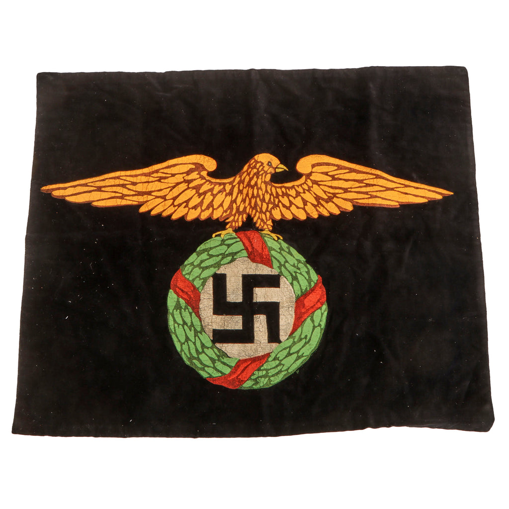 Original German WWII NSDAP Early Style Political Eagle Decorative Cushion Cover, 16 1/2" x 19 1/2" Original Items