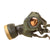 Original German WWII 1938 Dated Luftschutz Gas Mask by AUER with Canister