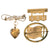 Original U.S. WWII Army, Navy, & Homefront Sweetheart Pin Jewelry Lot with AAF Handkerchief
