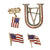 Original U.S. WWII Army, Navy, & Homefront Sweetheart Pin Jewelry Lot with AAF Handkerchief