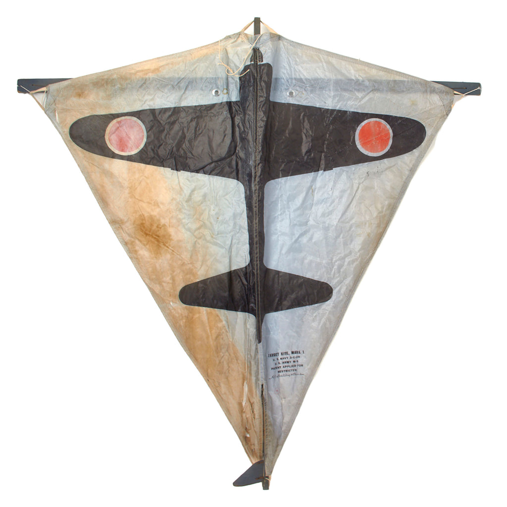 Original WWII U.S. Navy Japanese Zero Target Kite Mark 1 by the Spalding Brothers with Frame