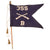 Original U.S. WWII Army Co. B 355th Infantry Regiment 89th Infantry Division Swallowtail Guidon on Partial Pole - Company Member was First to Fire his Weapon in Anger Against the Enemy