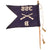 Original U.S. WWII Army Co. B 355th Infantry Regiment 89th Infantry Division Swallowtail Guidon on Partial Pole - Company Member was First to Fire his Weapon in Anger Against the Enemy