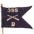 Original U.S. WWII Army Co. B 355th Infantry Regiment 89th Infantry Division Swallowtail Guidon on Partial Pole - Company Member was First to Fire his Weapon in Anger Against the Enemy