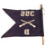 Original U.S. WWII Army Co. B 355th Infantry Regiment 89th Infantry Division Swallowtail Guidon on Partial Pole - Company Member was First to Fire his Weapon in Anger Against the Enemy