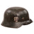 Original German WWII Rare Waffen SS M40 Single Decal Helmet with 59cm Liner and Chinstrap - Stamped ET66 Original Items